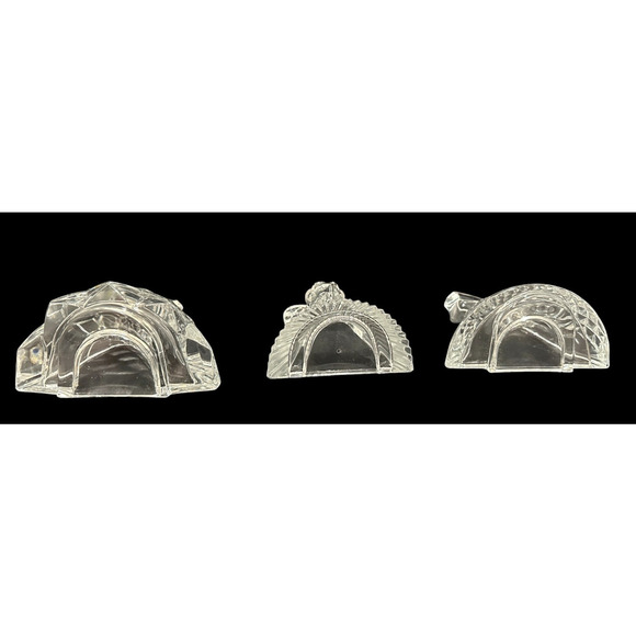 Celebrations By Mikasa Crystal Christmas Collection Assorted Votives Set Of 3 - Picture 5 of 6